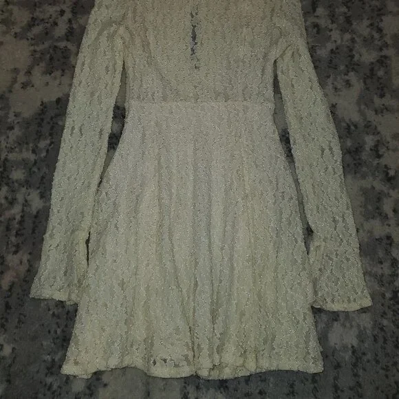 Free People Lace Keyhole Long Sleeve Dress - Picture 10 of 13